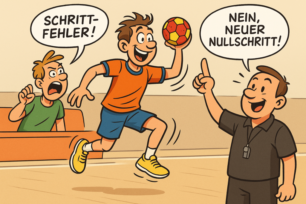 Nullschritt neue Handball Regel gültig seitdem 01.07.2025. 