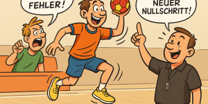Der Nullschritt neue Handballregel seitdem 01.07.2025 - sorgt für lustige Diskussionen